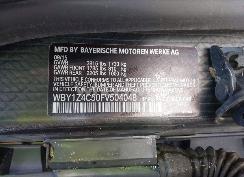 Photo 9 of 2015 Bmw I3 BASE W/RANGE EXTENDER (VIN WBY1Z4C50FV504048)