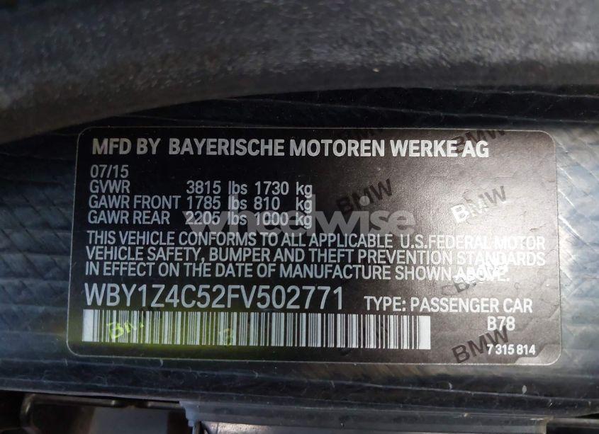 Photo 9 of 2015 Bmw I3 BASE W/RANGE EXTENDER (VIN WBY1Z4C52FV502771)