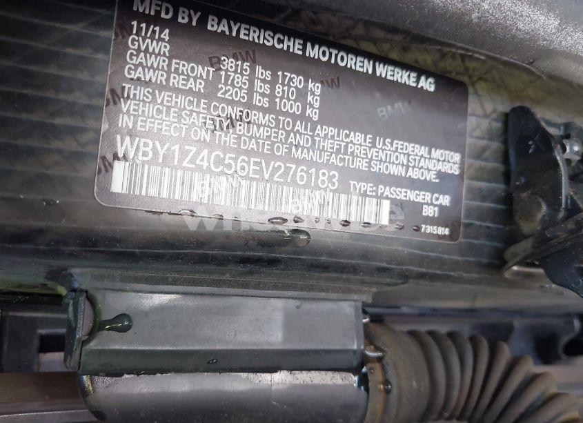Photo 9 of 2014 Bmw I3 BASE W/RANGE EXTENDER (VIN WBY1Z4C56EV276183)