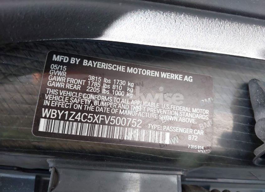 Photo 9 of 2015 Bmw I3 BASE W/RANGE EXTENDER (VIN WBY1Z4C5XFV500752)