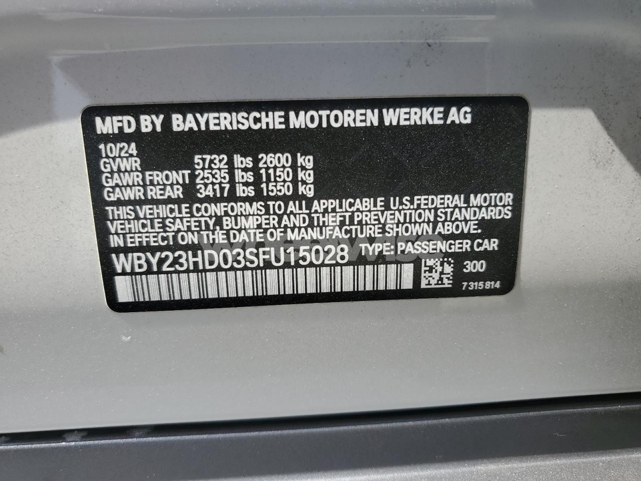 Photo 13 of 2025 BMW I4 EDRIVE 40 (VIN WBY23HD03SFU15028)