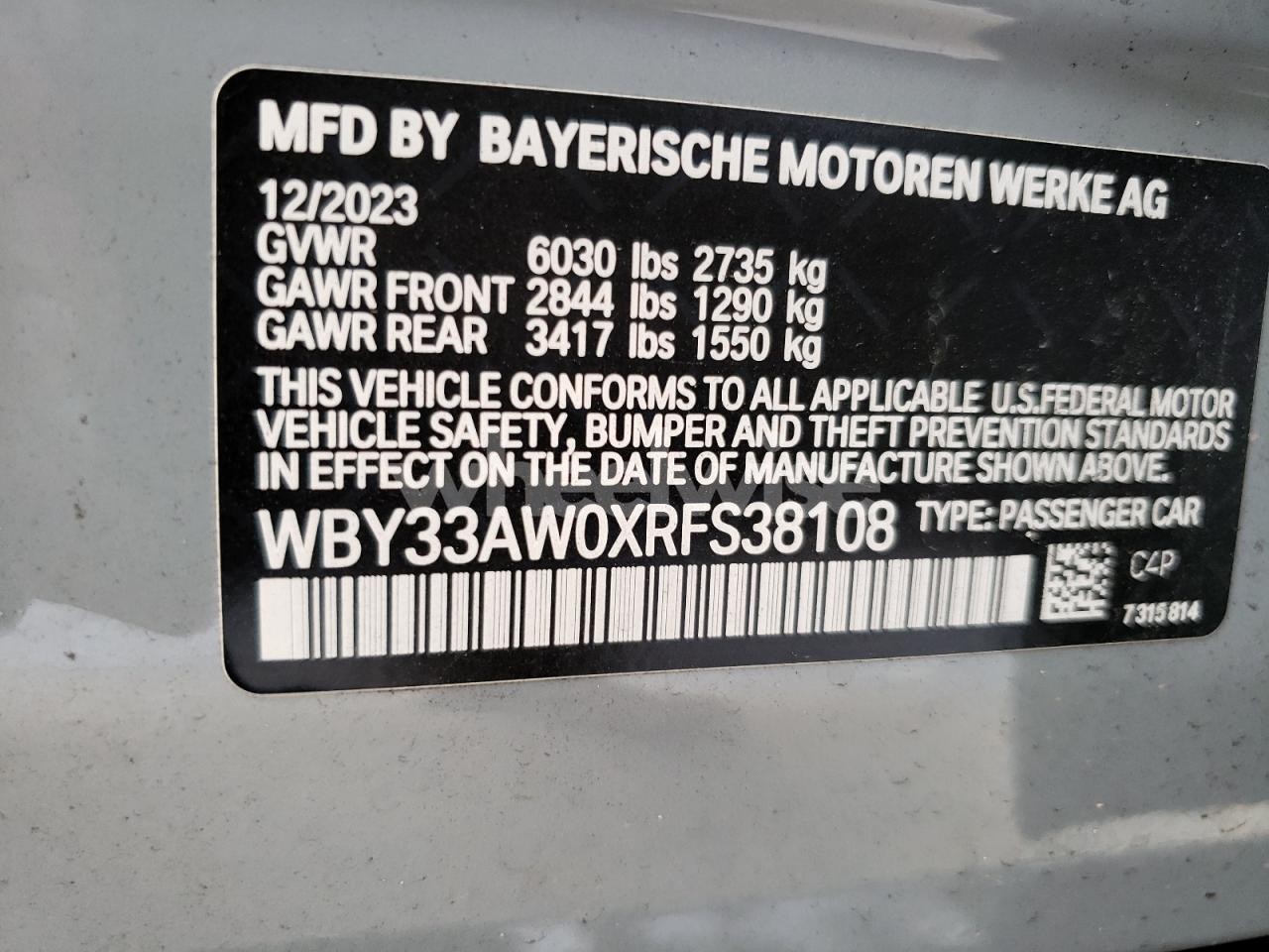 Photo 13 of 2024 BMW I4 M50 (VIN WBY33AW0XRFS38108)