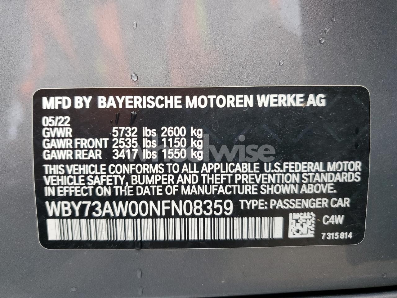 Photo 12 of 2022 BMW I4 EDRIVE 40 (VIN WBY73AW00NFN08359)