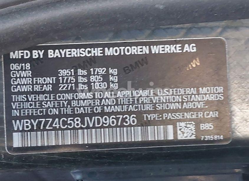 Photo 9 of 2018 Bmw I3 94AH W/RANGE EXTENDER (VIN WBY7Z4C58JVD96736)