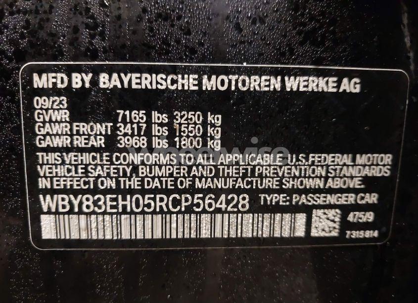 Photo 9 of 2024 Bmw I7 M70 (VIN WBY83EH05RCP56428)