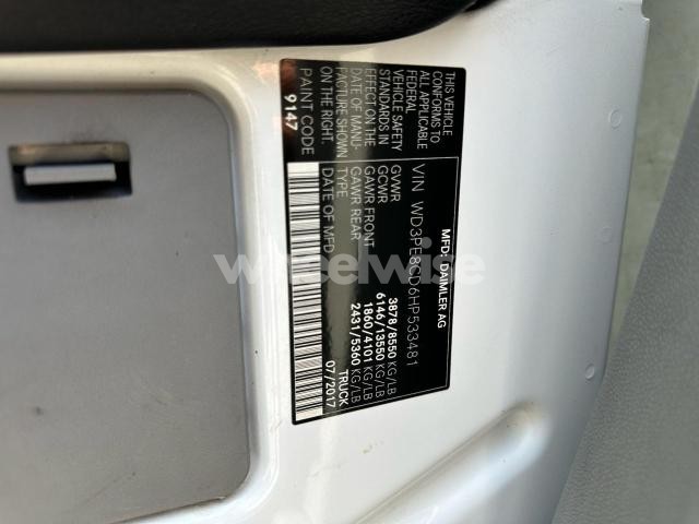 Photo 2 of 2017 MERCEDES-BENZ SPRINTER 2500 (VIN WD3PE8CD6HP533481)