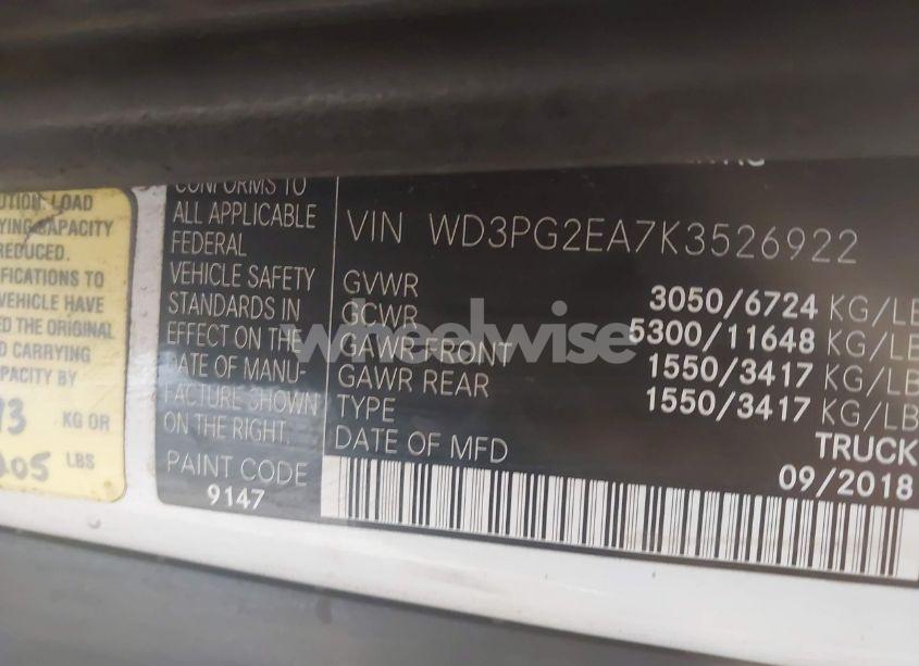 Photo 9 of 2019 Mercedes-benz Metris (VIN WD3PG2EA7K3526922)