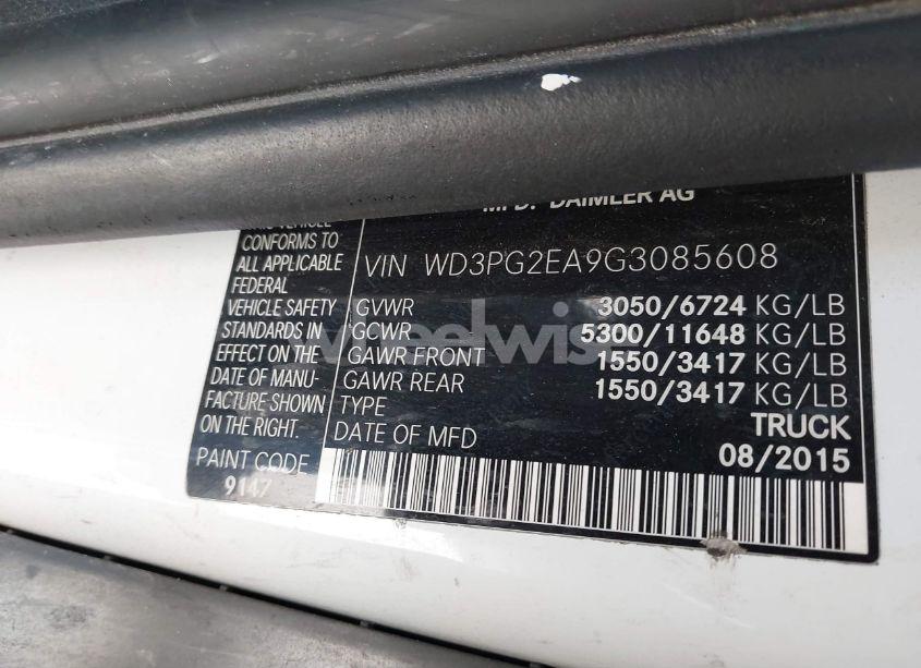 Photo 9 of 2016 Mercedes-benz Metris (VIN WD3PG2EA9G3085608)