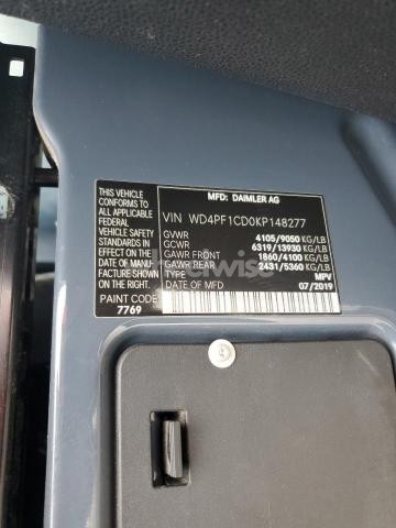 Photo 8 of 2019 MERCEDES-BENZ SPRINTER 2500/3500 (VIN WD4PF1CD0KP148277)