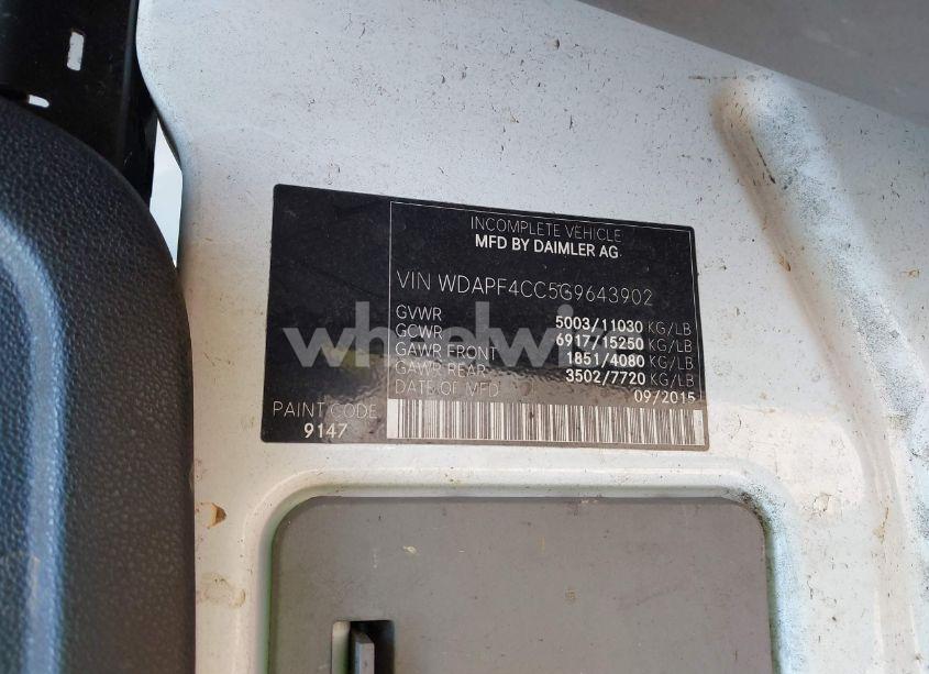 Photo 8 of 2016 Mercedes-benz Sprinter 3500 HIGH ROOF (VIN WDAPF4CC5G9643902)