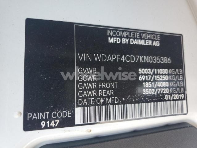 Photo 5 of 2019 MERCEDES-BENZ SPRINTER 3500/4500 (VIN WDAPF4CD7KN035386)