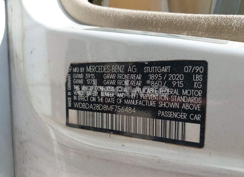 Photo 9 of 1991 Mercedes-benz 190 E 2.3 (VIN WDBDA28D8MF756484)