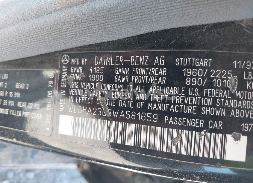 Photo 9 of 1998 Mercedes-benz C 230 (VIN WDBHA23G3WA581659)