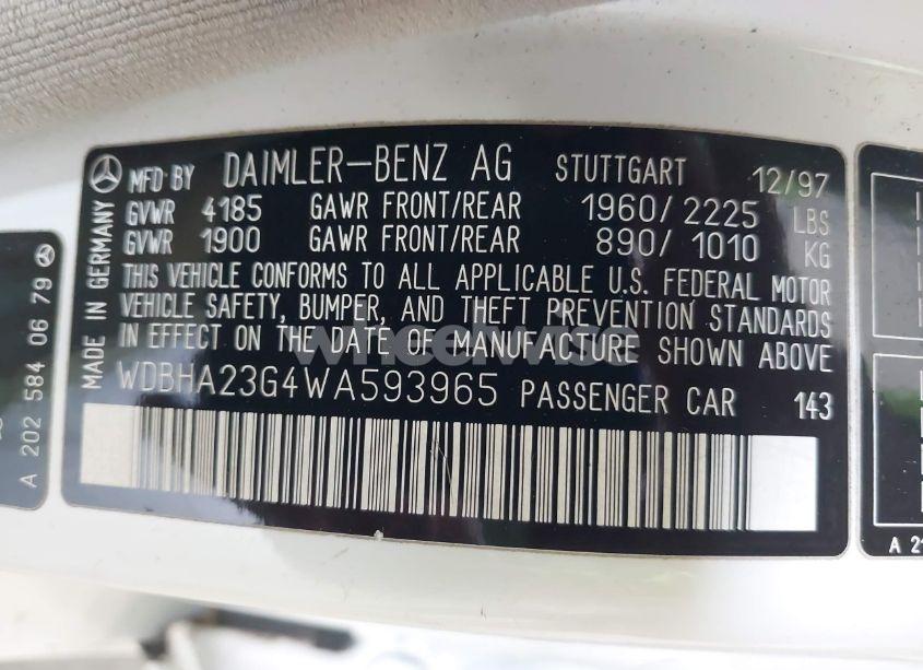 Photo 9 of 1998 Mercedes-benz C 230 (VIN WDBHA23G4WA593965)