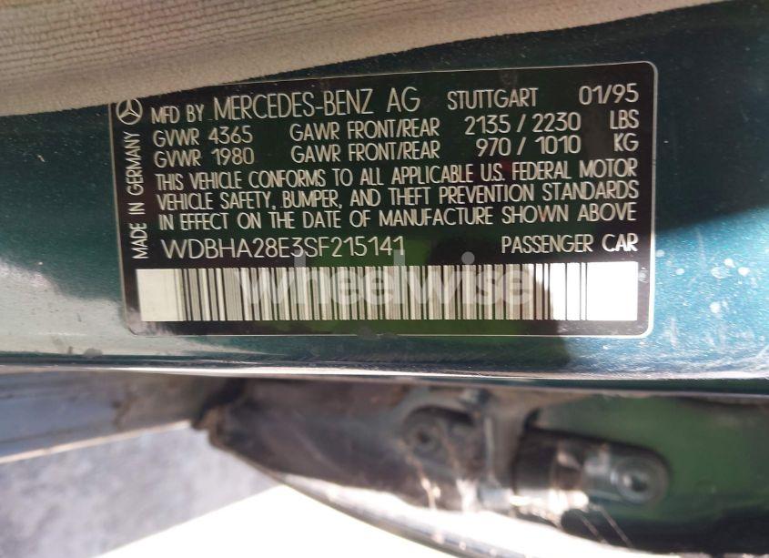 Photo 9 of 1995 Mercedes-benz C 280 (VIN WDBHA28E3SF215141)