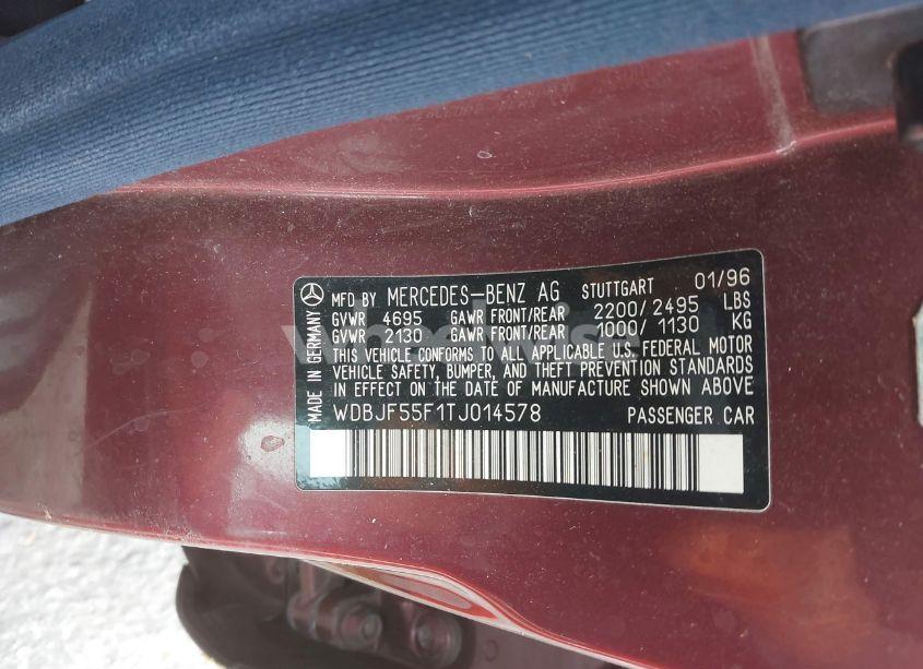 Photo 9 of 1996 Mercedes-benz E 320 (VIN WDBJF55F1TJ014578)