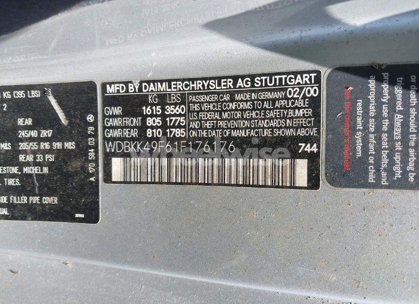 Photo 9 of 2001 Mercedes-benz Slk 230 KOMPRESSOR (VIN WDBKK49F61F176176)