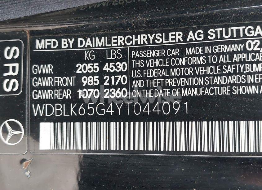 Photo 9 of 2000 Mercedes-benz Clk 320 (VIN WDBLK65G4YT044091)