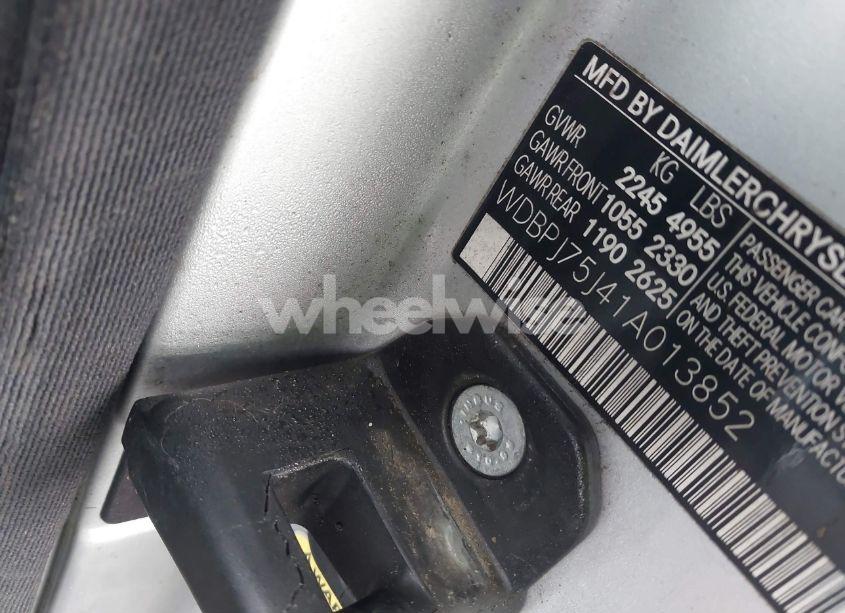 Photo 9 of 2001 Mercedes-benz Cl-class BASE (A5) (VIN WDBPJ75J41A013852)