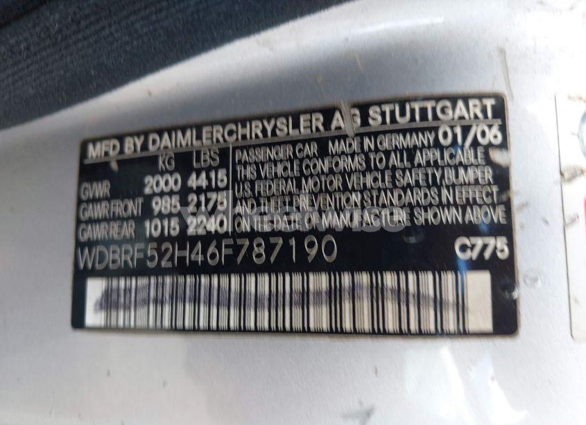 Photo 9 of 2006 Mercedes-benz C 230 SPORT (VIN WDBRF52H46F787190)