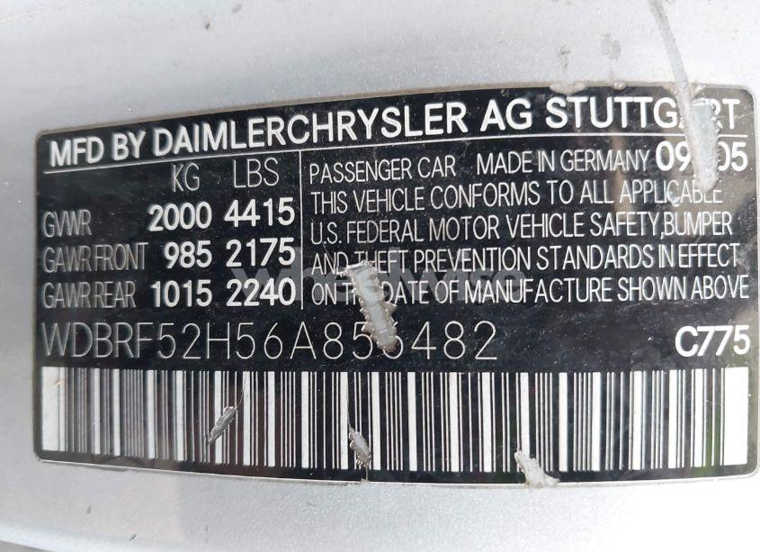 Photo 9 of 2006 Mercedes-benz C 230 SPORT (VIN WDBRF52H56A856482)