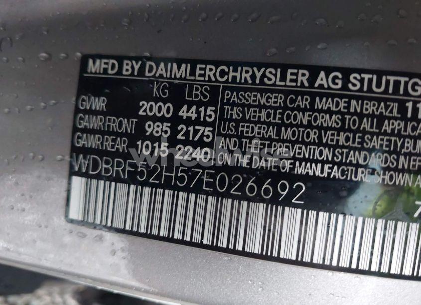 Photo 9 of 2007 Mercedes-benz C 230 SPORT (VIN WDBRF52H57E026692)