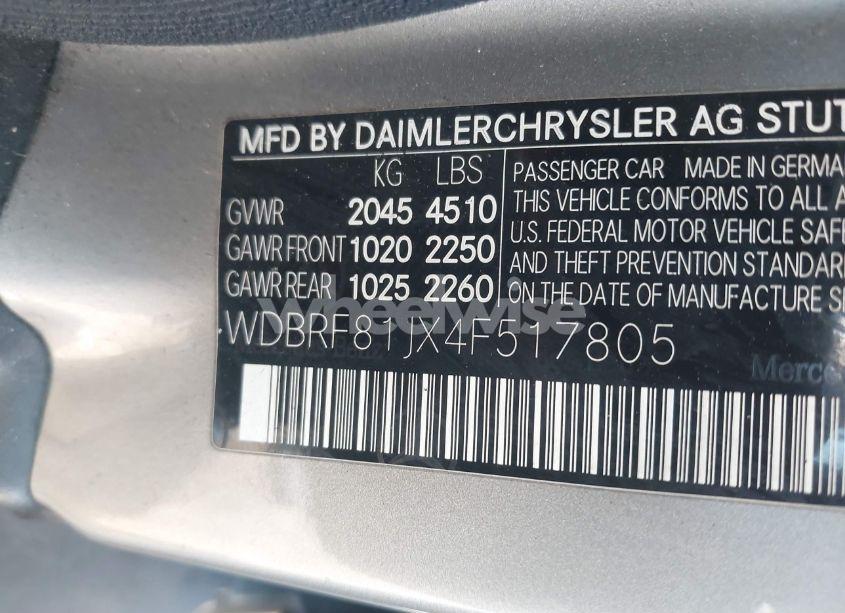 Photo 9 of 2004 Mercedes-benz C 240 4MATIC (VIN WDBRF81JX4F517805)