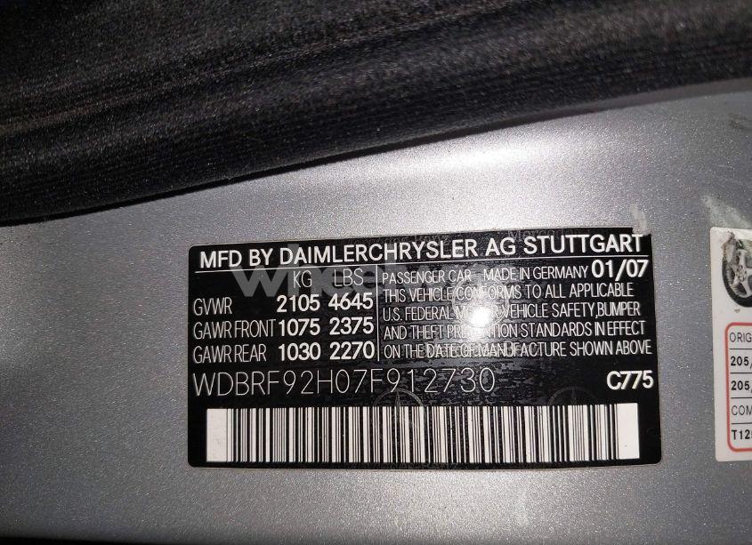 Photo 9 of 2007 Mercedes-benz C 280 LUXURY 4MATIC (VIN WDBRF92H07F912730)