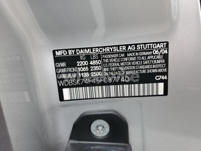 Photo 3 of 2005 MERCEDES-BENZ SL 55 AMG N/A (VIN WDBSK74F45F087740)