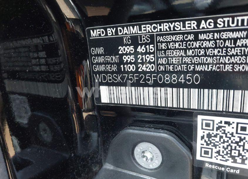 Photo 9 of 2005 Mercedes-benz Sl 500 (VIN WDBSK75F25F088450)