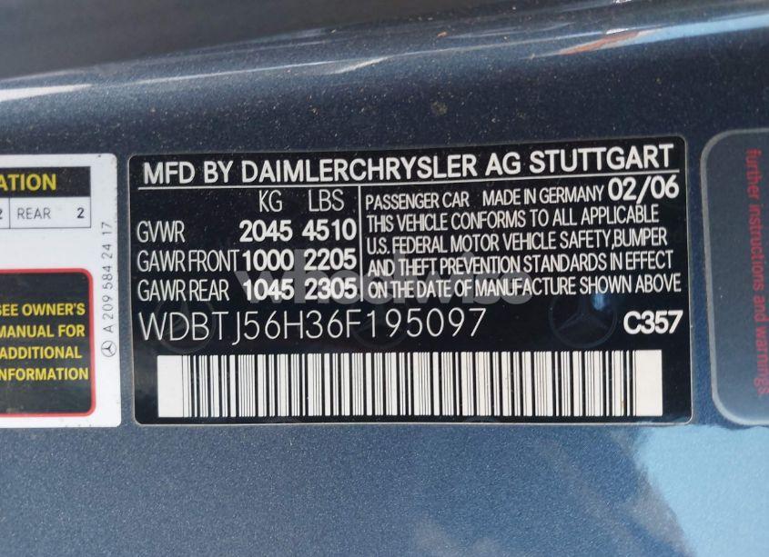 Photo 9 of 2006 Mercedes-benz Clk 350 (VIN WDBTJ56H36F195097)