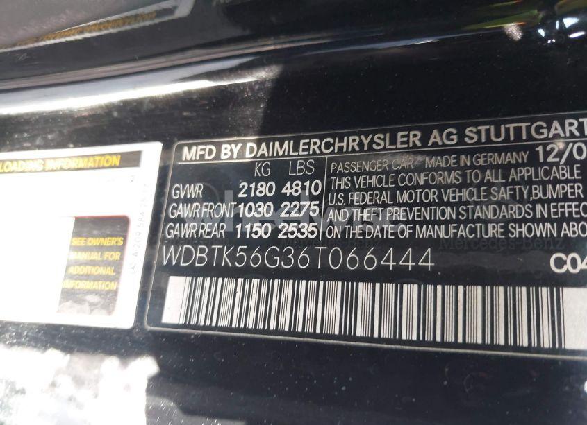 Photo 9 of 2006 Mercedes-benz Clk 350 (VIN WDBTK56G36T066444)