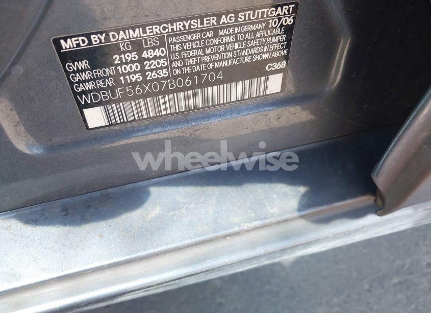 Photo 9 of 2007 Mercedes-benz E 350 (VIN WDBUF56X07B061704)
