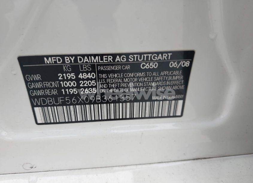 Photo 9 of 2009 Mercedes-benz E 350 (VIN WDBUF56X09B361357)