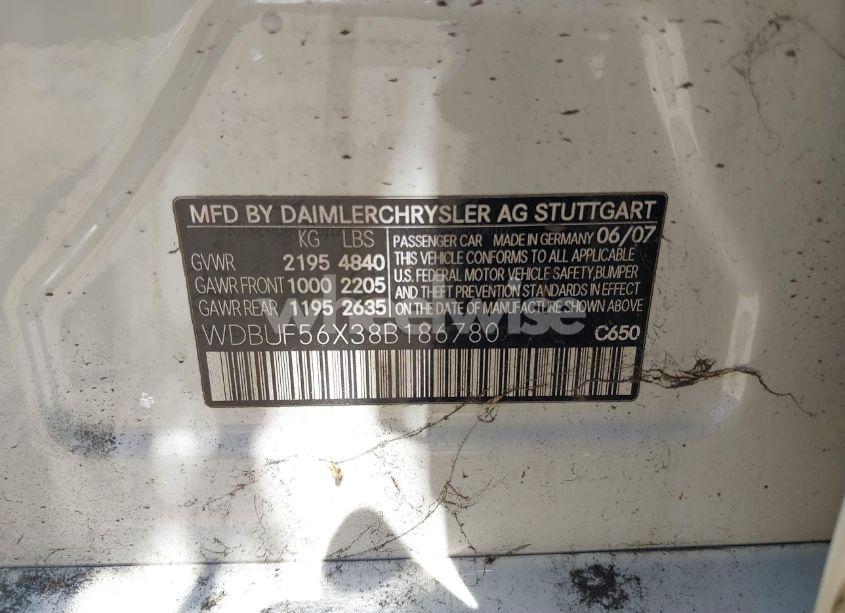 Photo 9 of 2008 Mercedes-benz E 350 (VIN WDBUF56X38B186780)