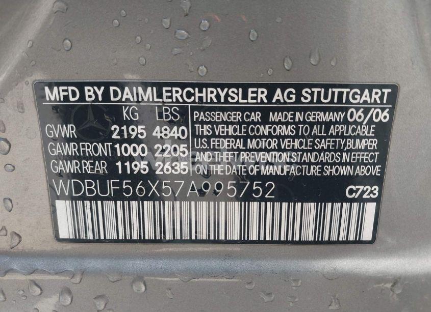 Photo 9 of 2007 Mercedes-benz E 350 (VIN WDBUF56X57A995752)