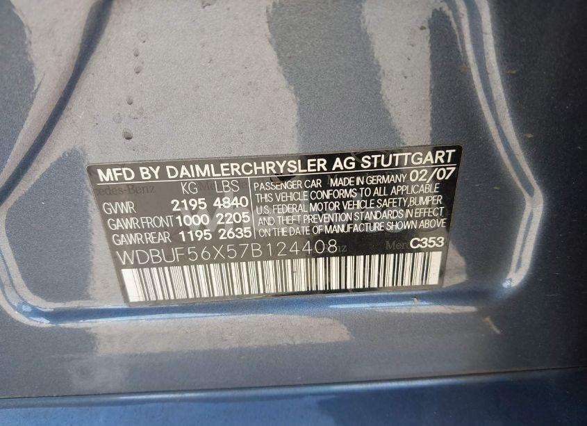 Photo 9 of 2007 Mercedes-benz E 350 (VIN WDBUF56X57B124408)