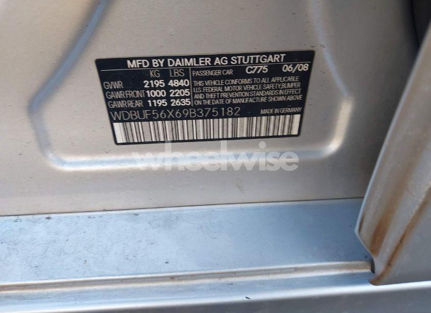 Photo 9 of 2009 Mercedes-benz E 350 (VIN WDBUF56X69B375182)