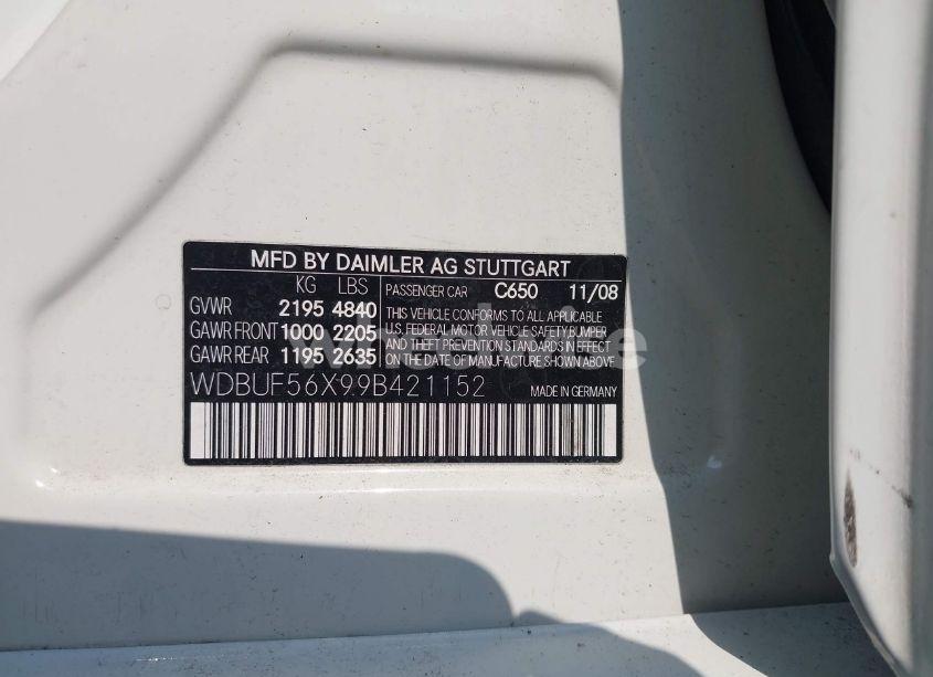 Photo 9 of 2009 Mercedes-benz E 350 (VIN WDBUF56X99B421152)