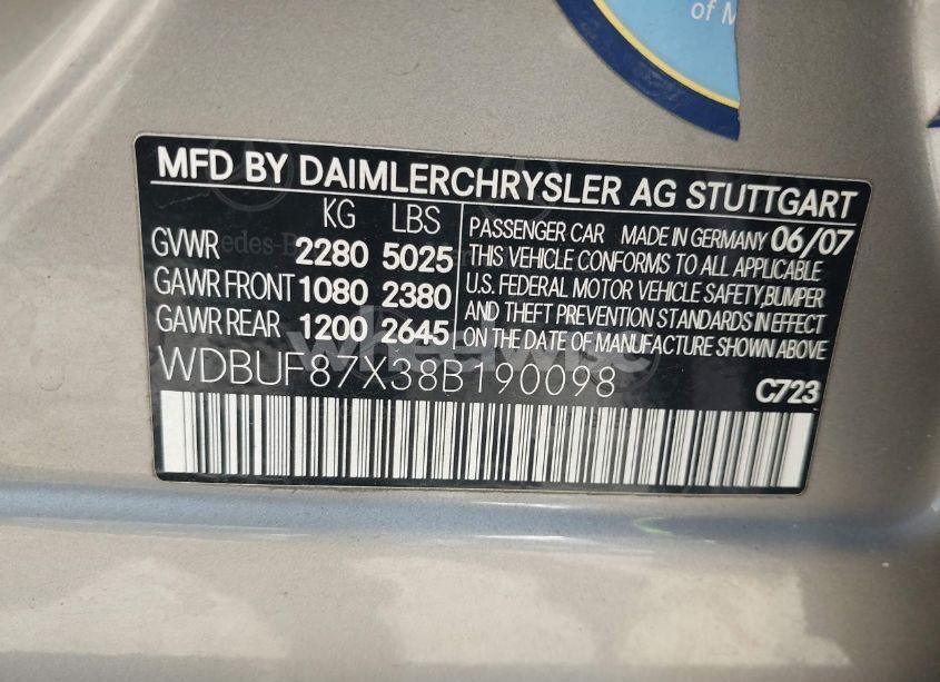 Photo 9 of 2008 Mercedes-benz E 350 4MATIC (VIN WDBUF87X38B190098)