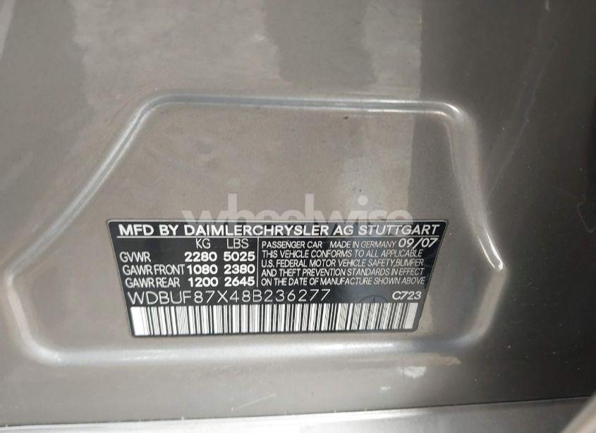 Photo 9 of 2008 Mercedes-benz E 350 4MATIC (VIN WDBUF87X48B236277)