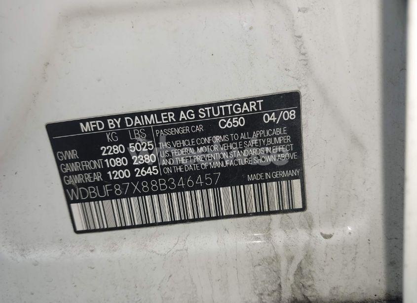 Photo 9 of 2008 Mercedes-benz E 350 4MATIC (VIN WDBUF87X88B346457)