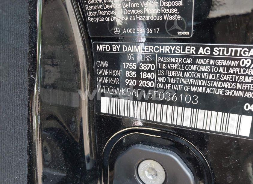 Photo 9 of 2005 Mercedes-benz Slk 350 (VIN WDBWK56F15F036103)