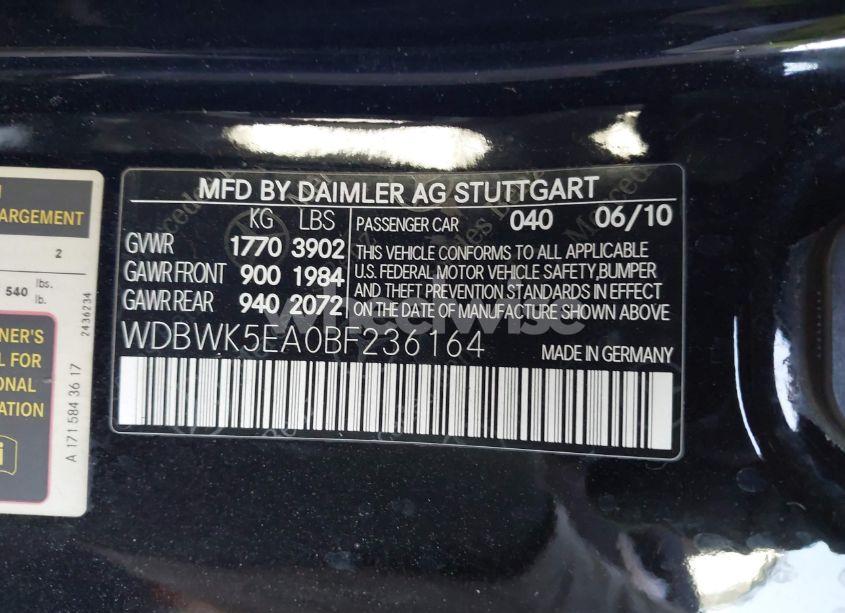 Photo 9 of 2011 Mercedes-benz Slk 300 (VIN WDBWK5EA0BF236164)