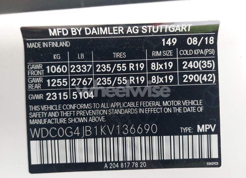 Photo 9 of 2019 Mercedes-benz Glc 300 (VIN WDC0G4JB1KV136690)