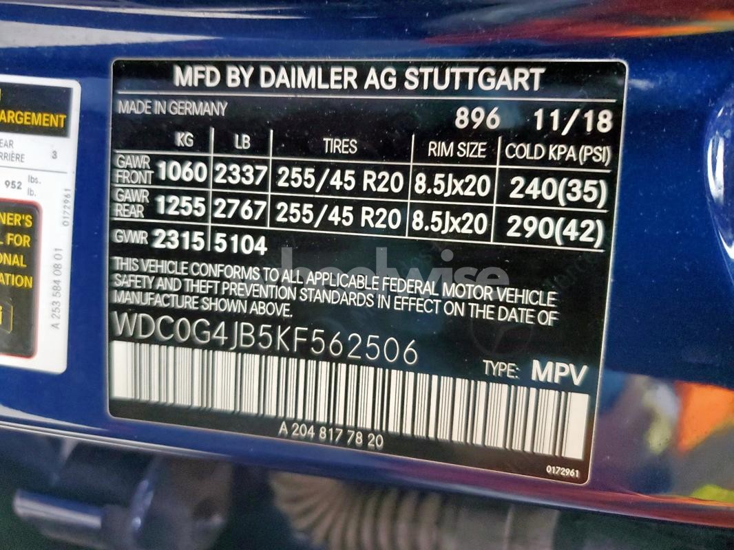 Photo 9 of 2019 MERCEDES-BENZ GLC 300 (VIN WDC0G4JB5KF562506)