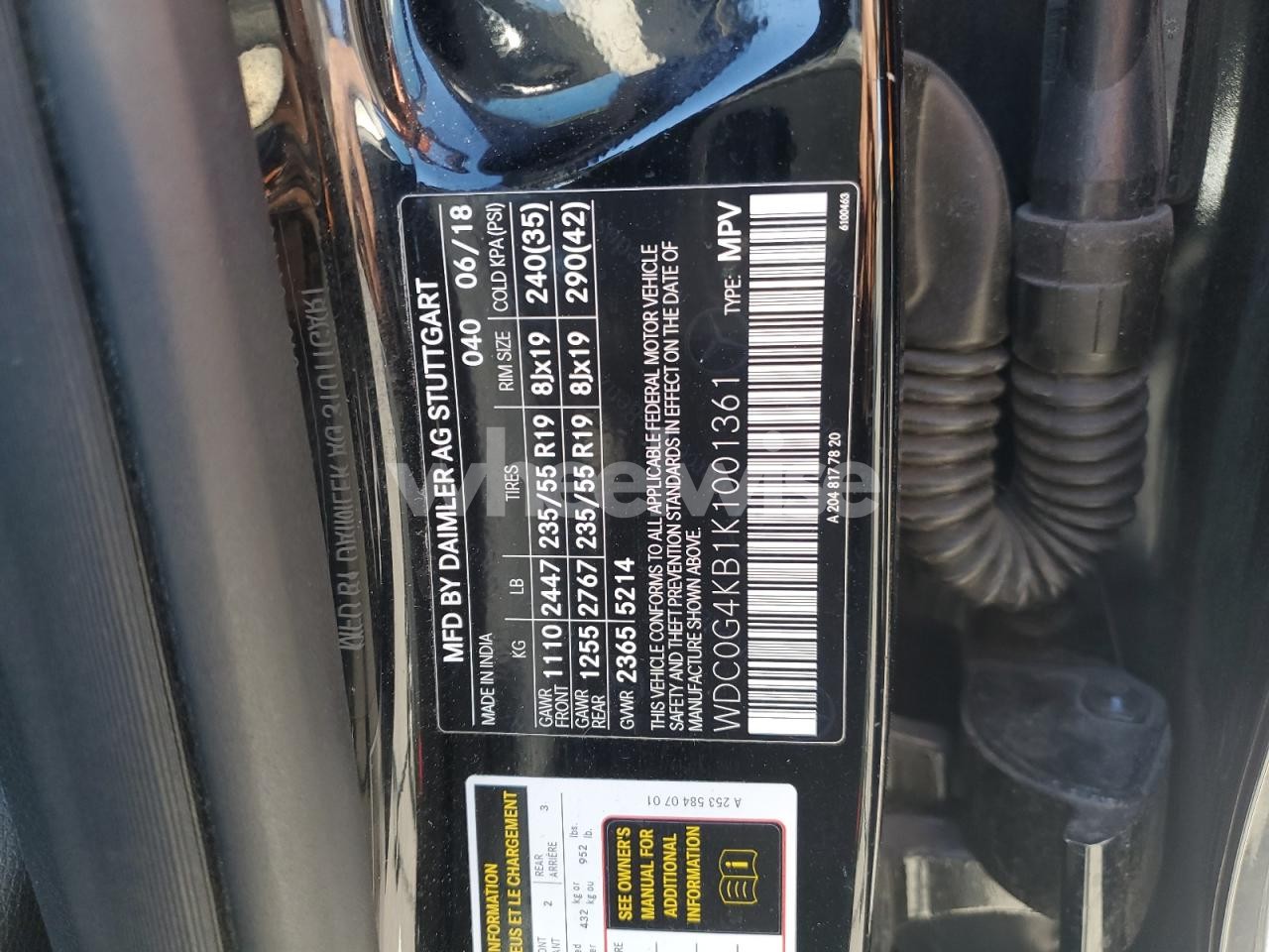 Photo 12 of 2019 MERCEDES-BENZ GLC 300 4MATIC (VIN WDC0G4KB1K1001361)