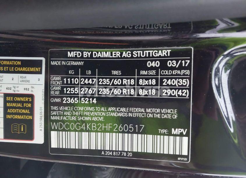 Photo 9 of 2017 Mercedes-benz Glc 300 4MATIC (VIN WDC0G4KB2HF260517)