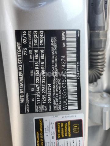 Photo 6 of 2016 MERCEDES-BENZ GLC 300 4MATIC (VIN WDC0G4KB5GF074274)