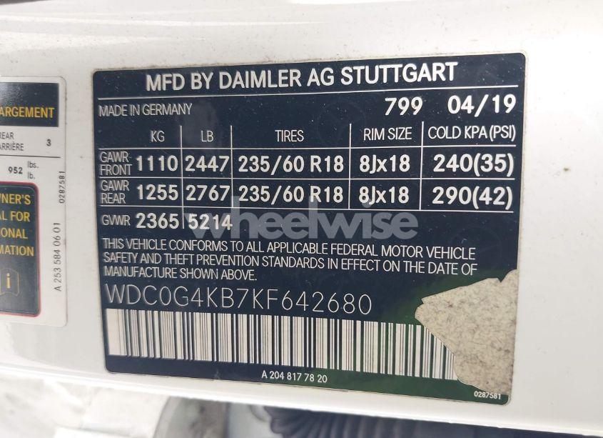 Photo 9 of 2019 Mercedes-benz Glc 300 4MATIC (VIN WDC0G4KB7KF642680)